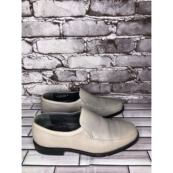 Sam Bork Shoes Grey Leather SlipOn Italy Loafers Dress Shoes Men Sz 8.5M US/42EU - Picture 8 of 16